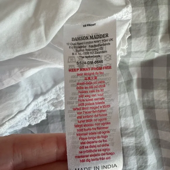 Damson Madder Delicate Cotton Tank Top with Bow - Picture 5 of 5